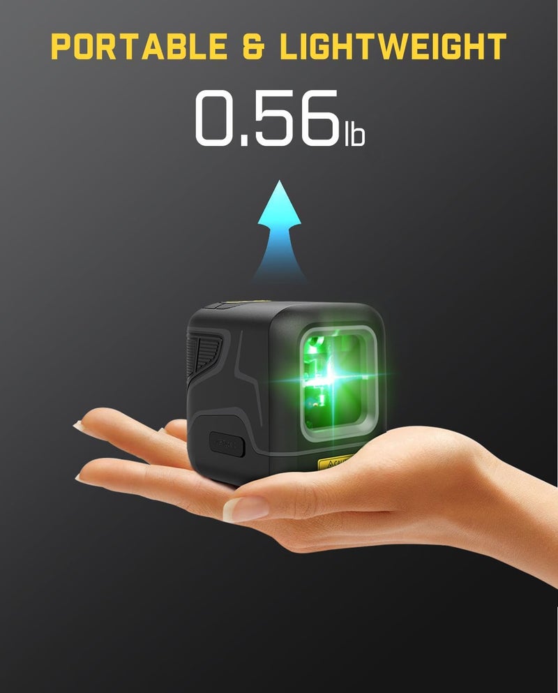 Fanttik D2 Pocket Green Laser Level, 100 ft Self-Leveling Cross Line Laser, Type-C Rechargeable, Rotatable 360 Degree, Pulse Mode, Magnetic Bracket, Carrying Pouch, for Picture Hanging and Home DIY - Image 4